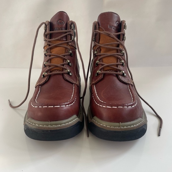 Wolverine Men's Brown Raider Durashocks Safety Toe Construction Boot Size 9M - Picture 2 of 7